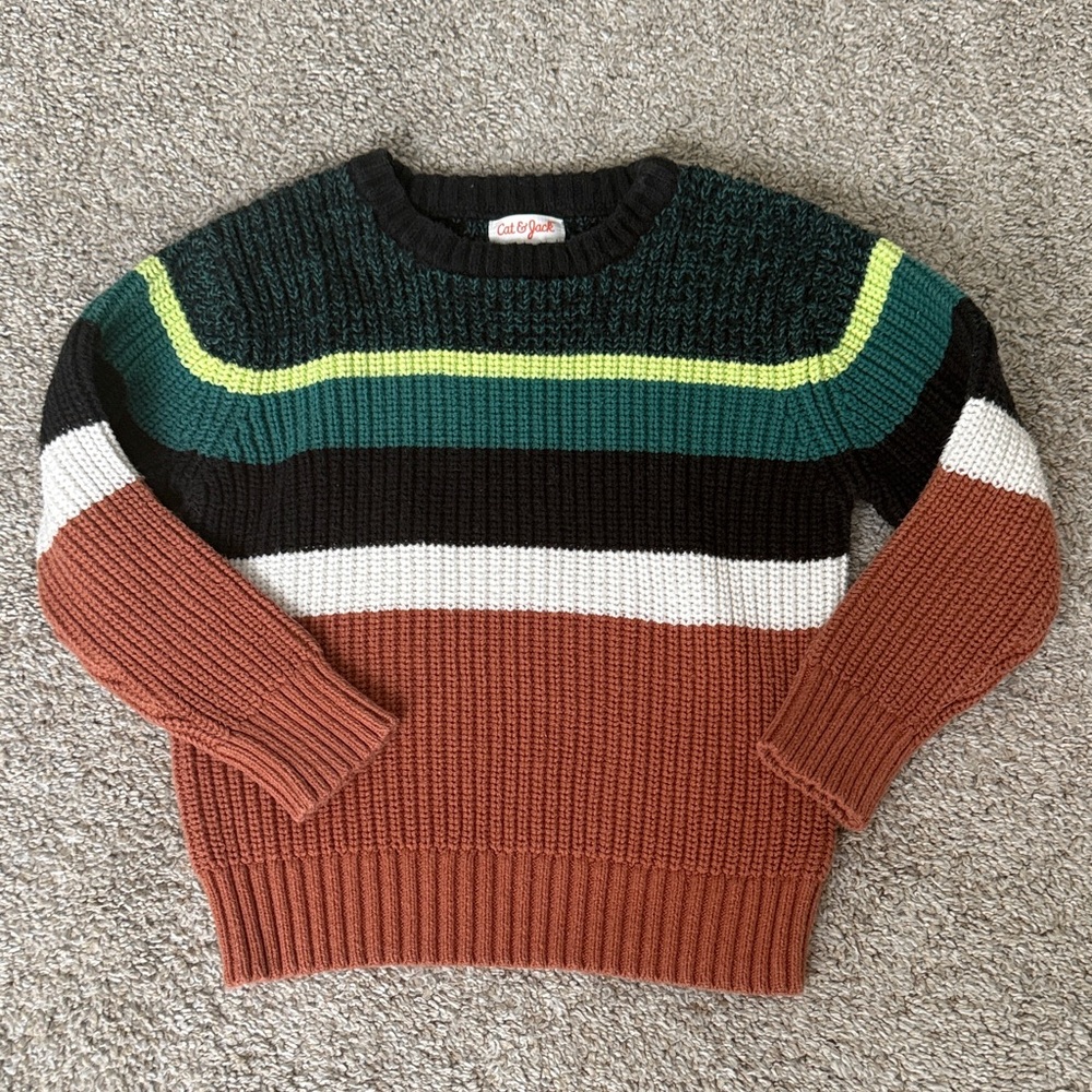 5/$25: Cat & Jack Multicolor Striped Sweater